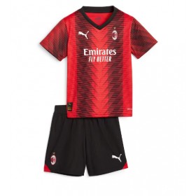 Baby Fußballbekleidung AC Milan Heimtrikot 2023-24 Kurzarm (+ kurze hosen)